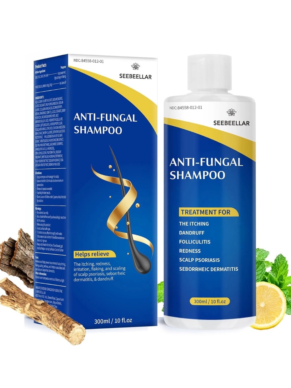Psoriasis Shampoo Seborrheic Dermatitis AntiFungal Anti Dandruff Shampoo Exp2028